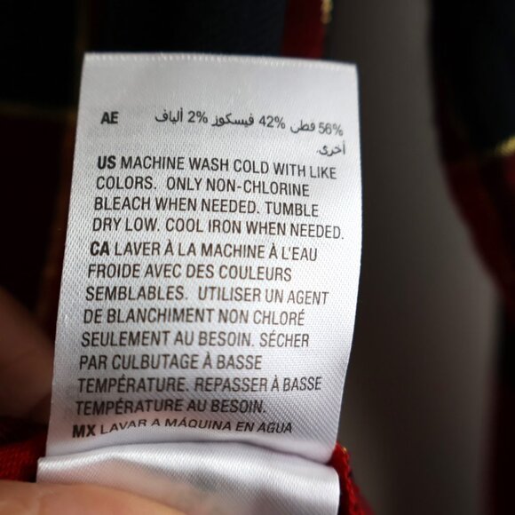 Style & Co Buffalo Plaid Shirt with Gold lines - Size S - Picture 8 of 9